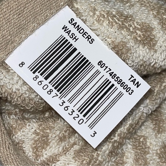 Ralph Lauren Sanders Spencer tan basket weave set of 4 Washcloths NWT - Picture 4 of 7